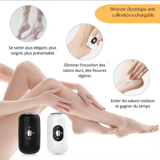 Râpe électrique _ anti-callosités _ Pieds Doux Instantanément | Portable | Rechargeable & Puissant